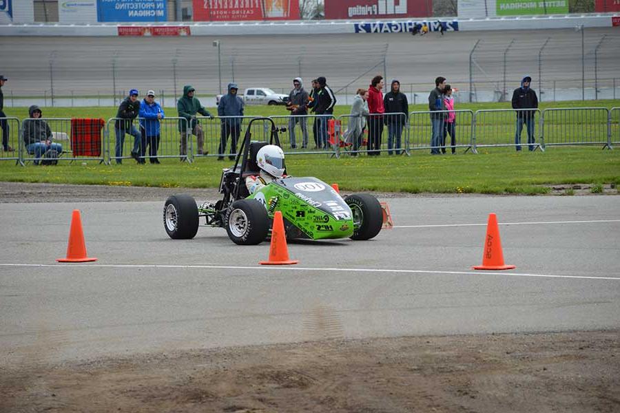 Electric SAE vehicle in competition